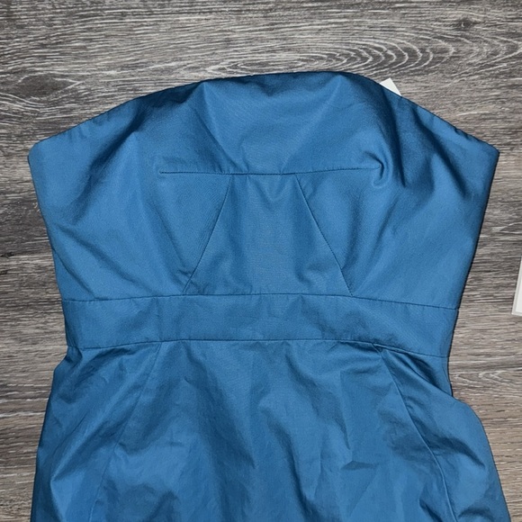 J. Crew Formal Cocktail Blue Strapless Mini Dress - Size 2P - Picture 2 of 10